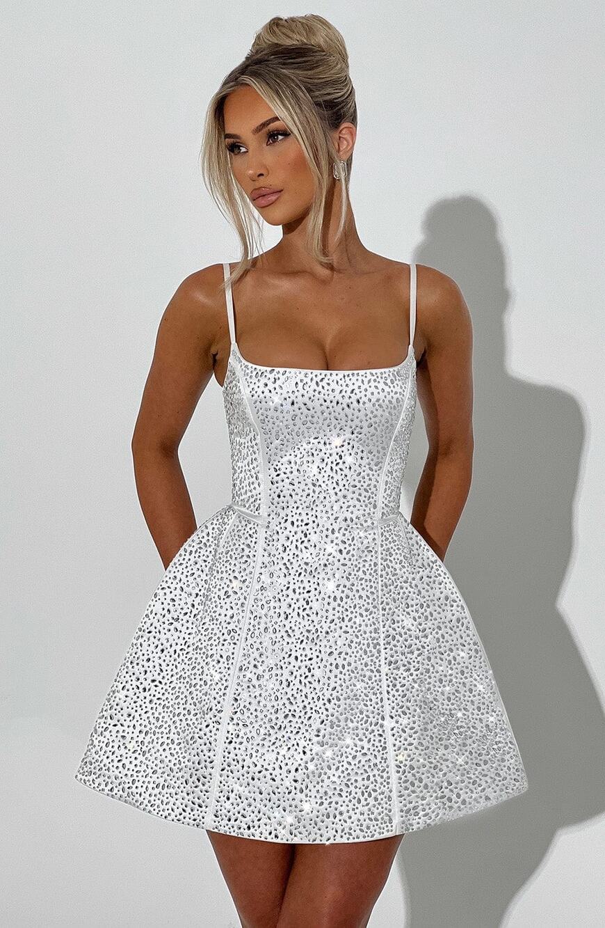 Babyboo Angelique Mini Dress in Ivory Size Small